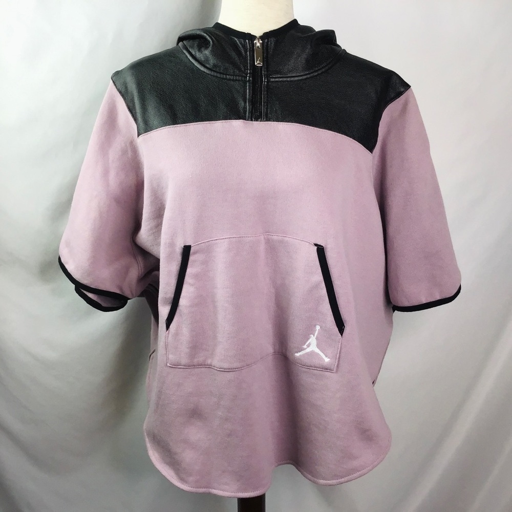 Jordan Poncho Sweatshirt Youth XXL Hoodie Pull Over Cape Pocket Purple Black